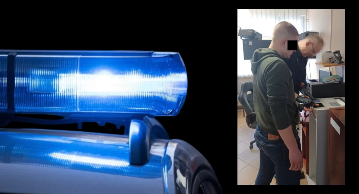 Akcja policji, Interwencja Bielanach - zdjęcie, fotografia