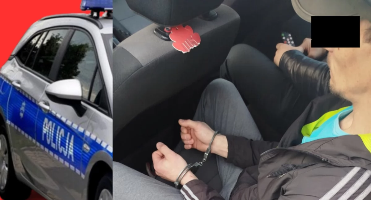 Akcja policji, Interwencja wobec kierowcy Bielanach - zdjęcie, fotografia