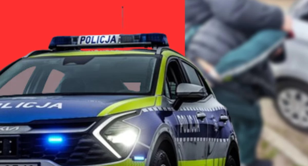Akcja policji, Przyłapani gorącym uczynku Interwencja Bielanach - zdjęcie, fotografia