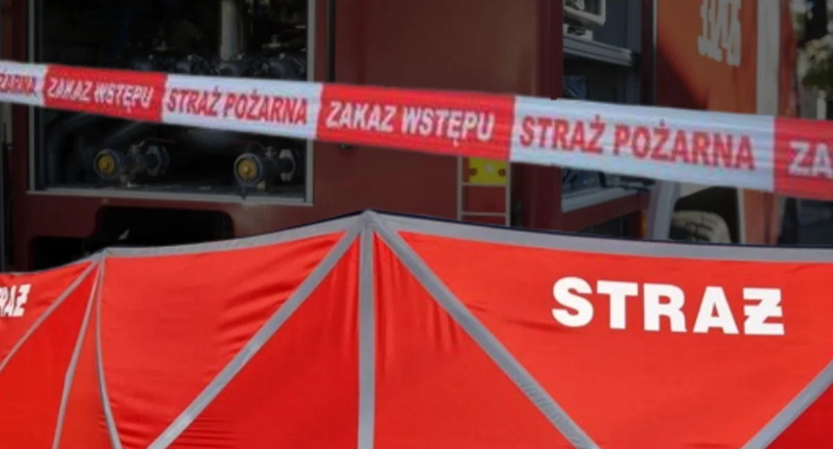 Akcja policji, Tragiczny początek majówki Bielanach Zapaliło mieszkanie - zdjęcie, fotografia