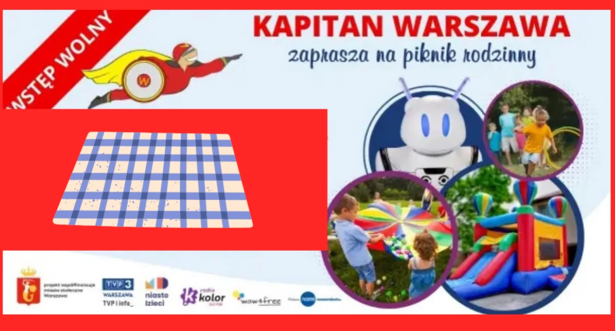 Wydarzenia, Rodzinny piknik Kapitanem Warszawa Żoliborzu - zdjęcie, fotografia