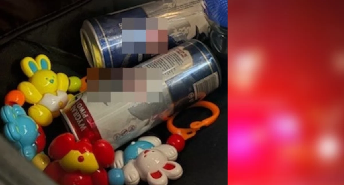 Akcja policji, Pijani sztok zajmowali miesięcznym dzieckiem Interwencja Bielanach - zdjęcie, fotografia