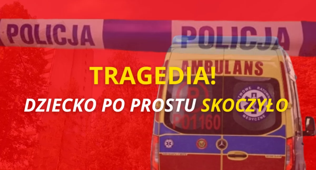 Akcja policji, SKRAJU TRAGEDII Chłopiec skoczył piętra bloku Bielanach - zdjęcie, fotografia